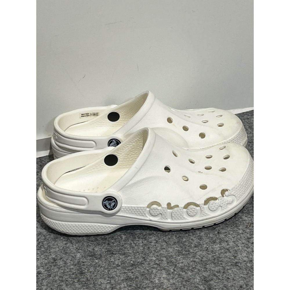 Crocs Baya Clogs White Slip On Comfort Shoes 10126-100